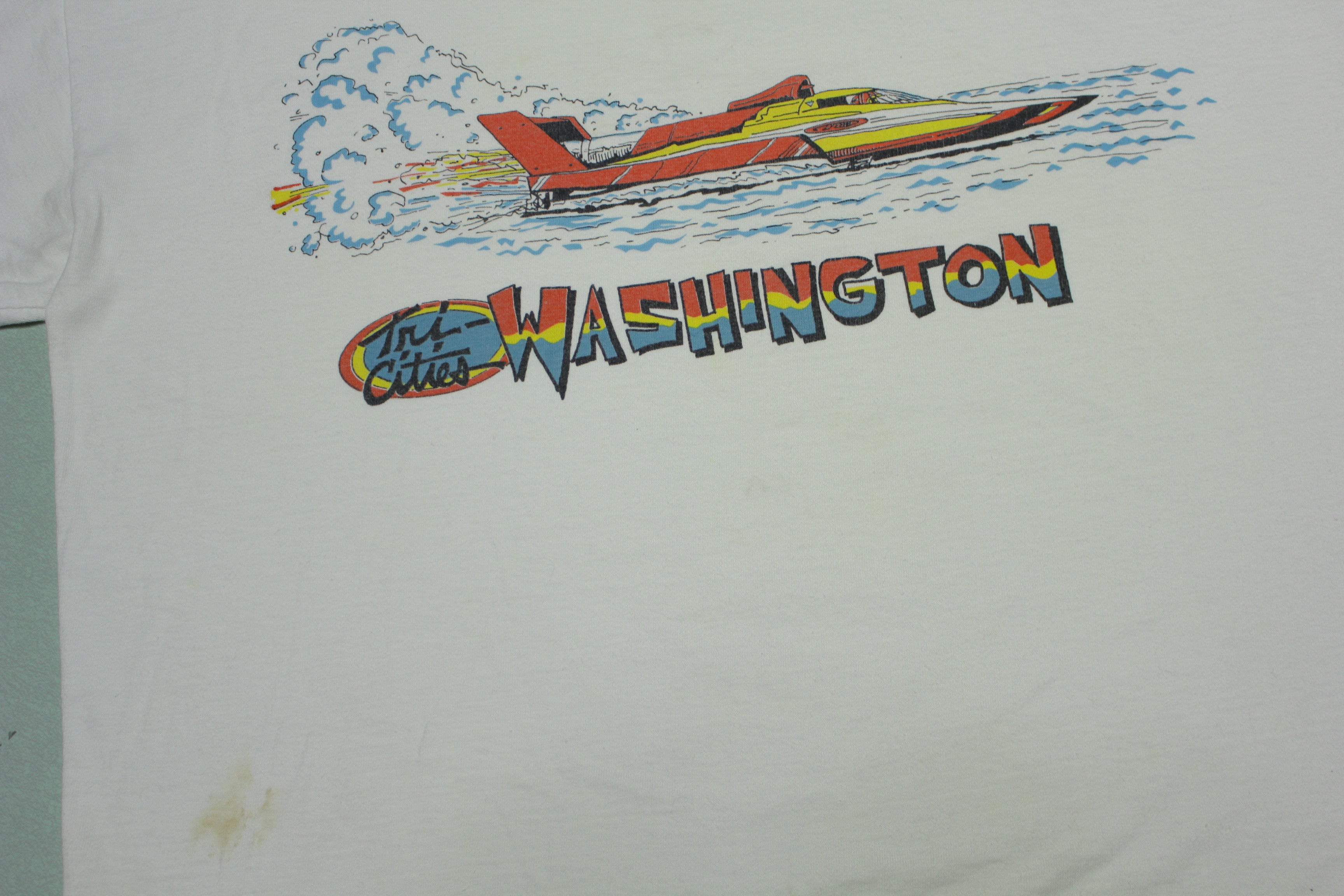 Tri-Cities Washington Vintage 80's Hydroplane Racing Water Follies T-Shirt