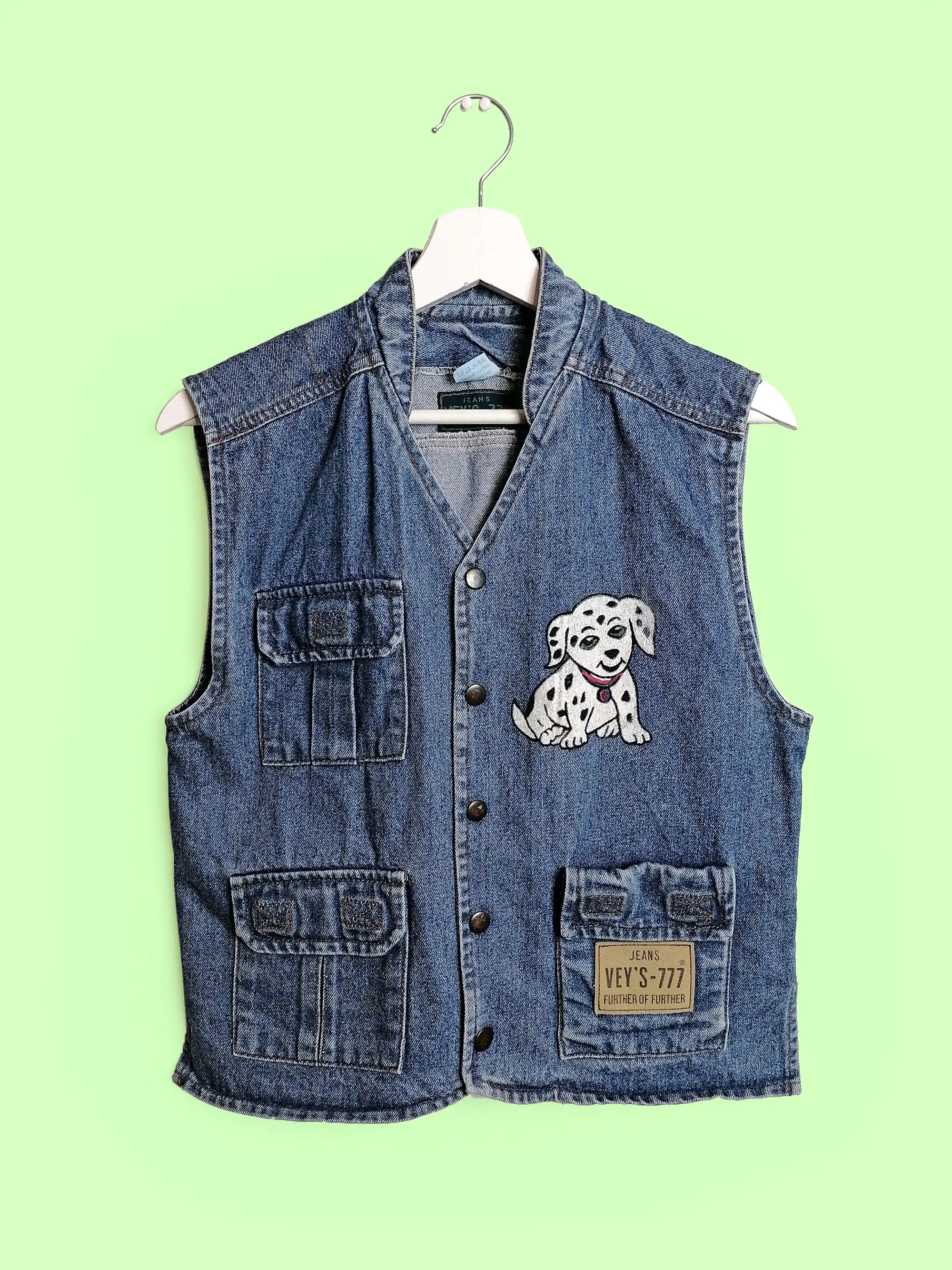 Vintage 90's VEY'S 777 Denim Vest Top Kids - size XS-S women / 140 kids