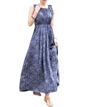 Vintage Floral Women Boho Long Maxi Long Maxi Beach Sundress Dress Vestidos Plus Size SM6