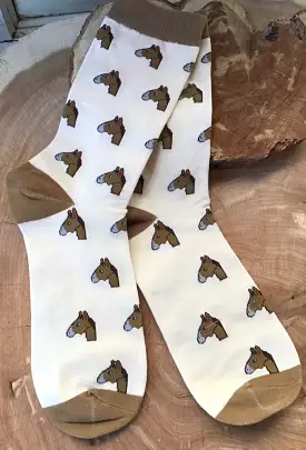 Vintage Horse Head Socks