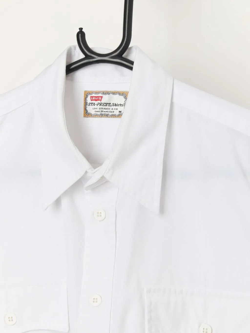 Vintage Levis Sta-Prest shirt in white – Medium