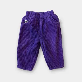 Vintage Rebel Pebble Wide Whale Purple Cord Pants 12 Months