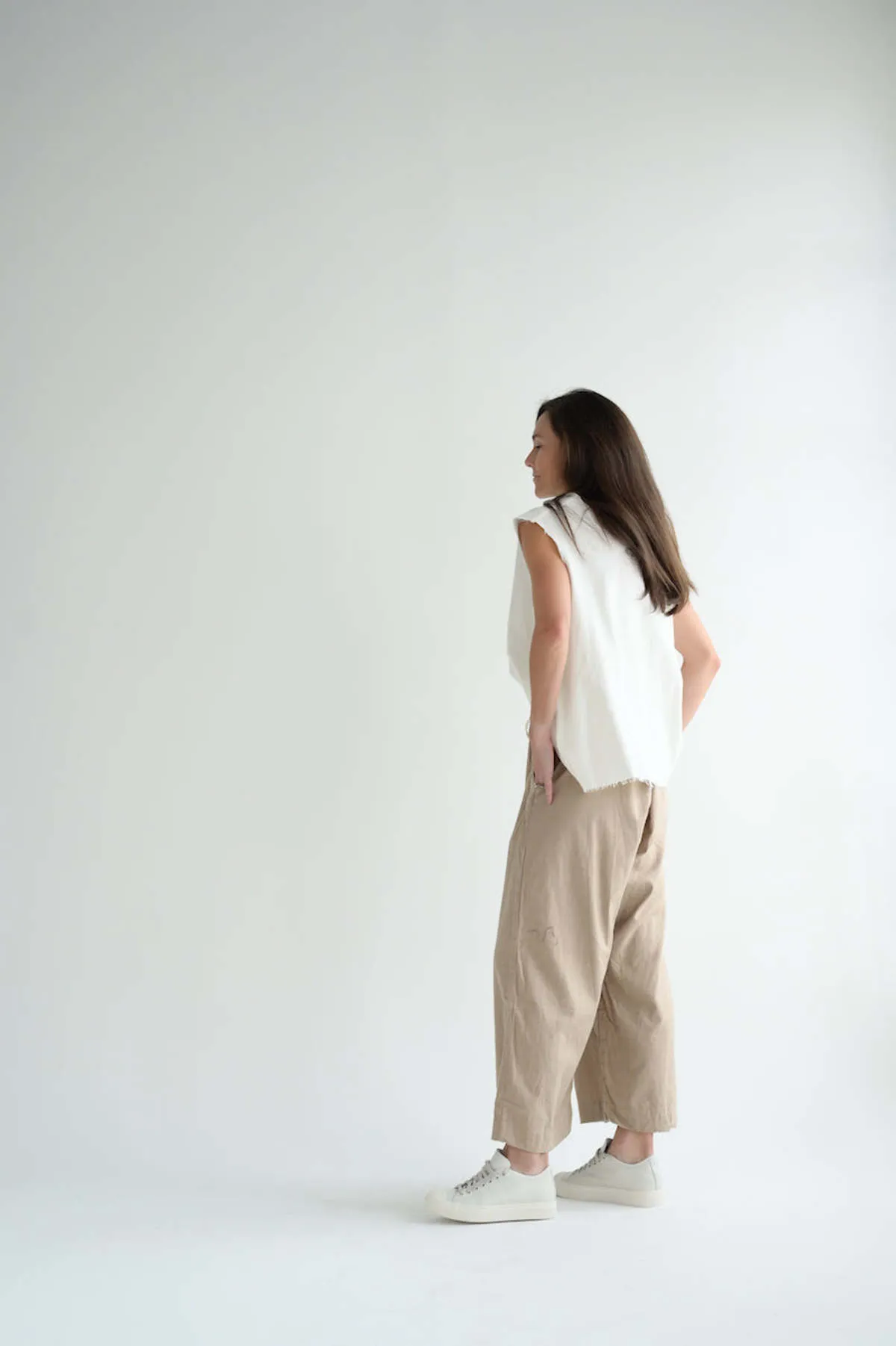 Wide Leg Pants - Beige