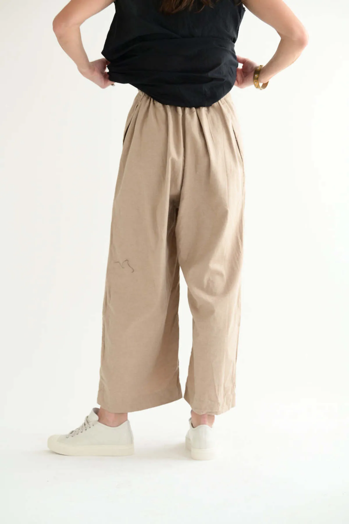 Wide Leg Pants - Beige