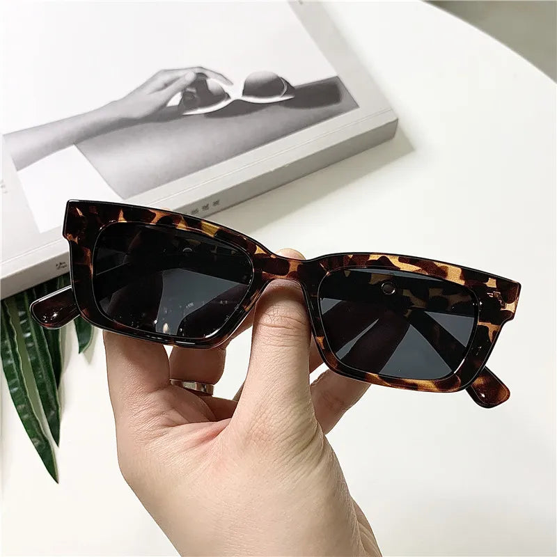 Women Rectangle Vintage Sunglasses Brand Designer Retro Points Sun Glasses Female Lady Eyeglass Cat Eye Driver Goggles