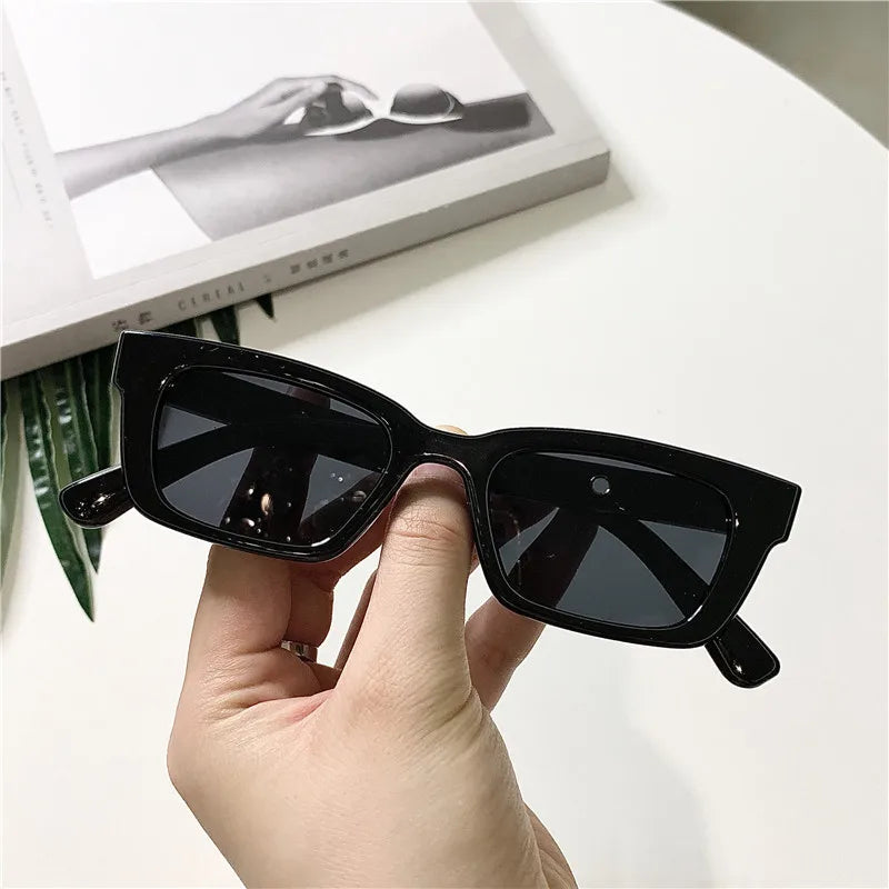 Women Rectangle Vintage Sunglasses Brand Designer Retro Points Sun Glasses Female Lady Eyeglass Cat Eye Driver Goggles