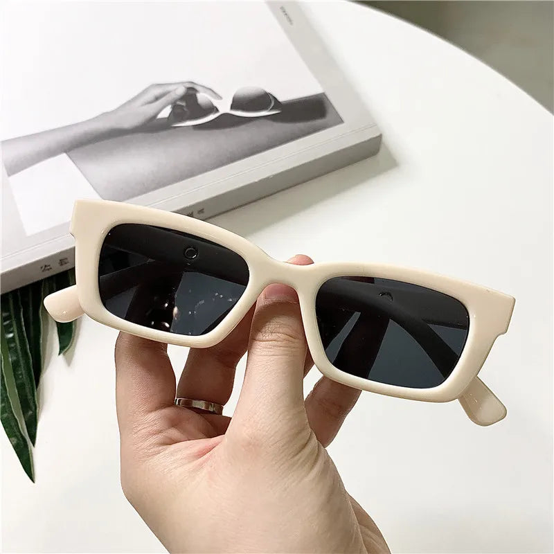 Women Rectangle Vintage Sunglasses Brand Designer Retro Points Sun Glasses Female Lady Eyeglass Cat Eye Driver Goggles