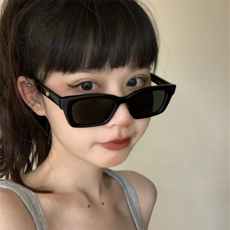 Women Rectangle Vintage Sunglasses Brand Designer Retro Points Sun Glasses Female Lady Eyeglass Cat Eye Driver Goggles