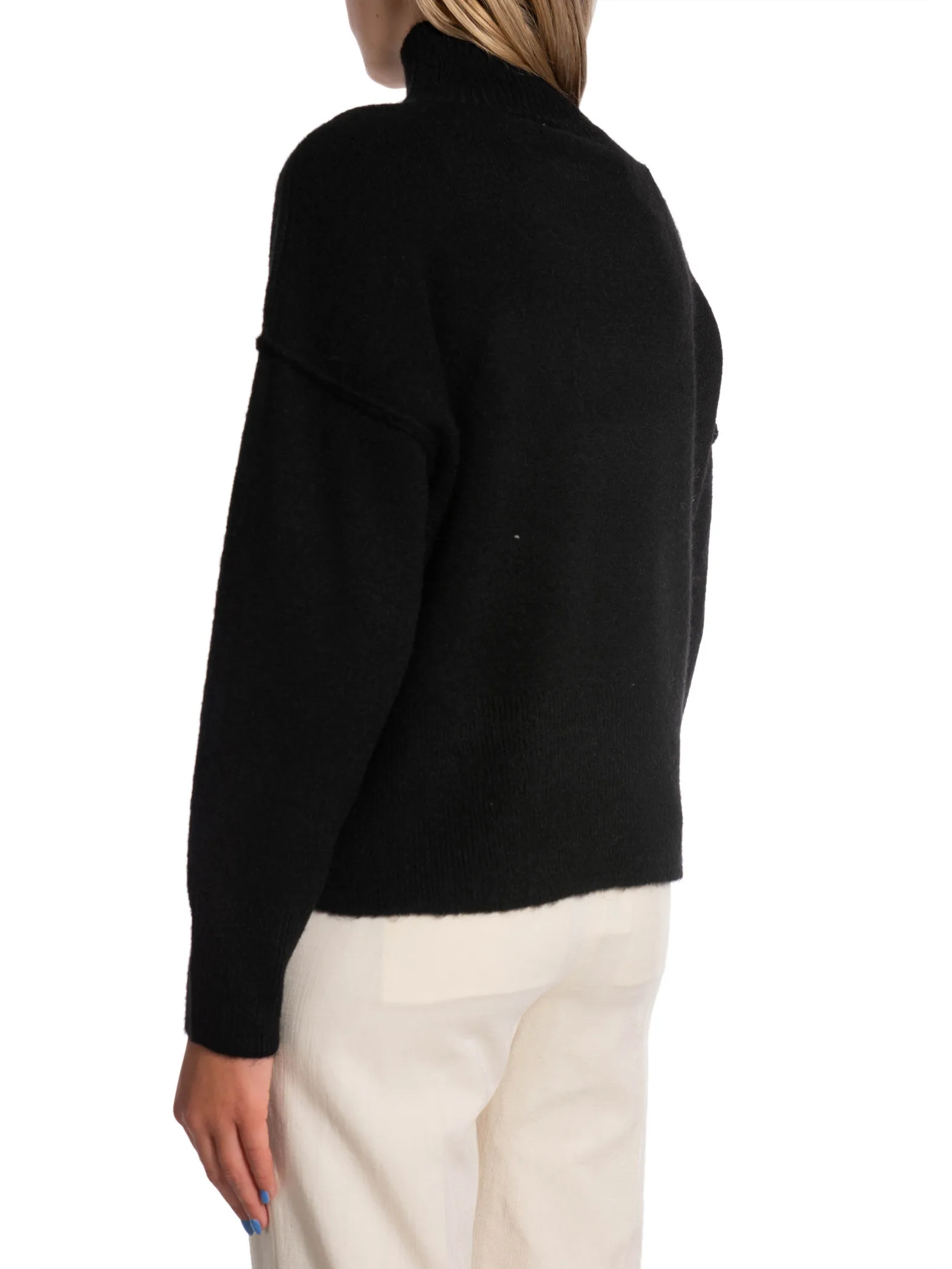 YAS SWEATER YASBALIS LS HIGH NECK KNIT BLACK